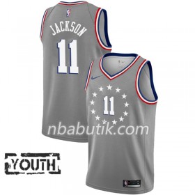 NBA Børn Trøje Philadelphia 76ers Demetrius Jackson 11 2018-19 Nike City Edition Grå Swingman